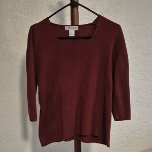 Dreasbarn Women's Burgundy Sweater